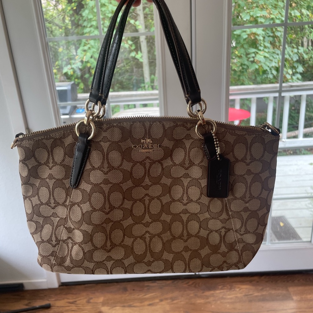 Coach Dark Brown Leather Interior Bag